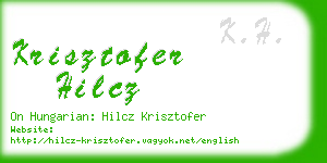 krisztofer hilcz business card